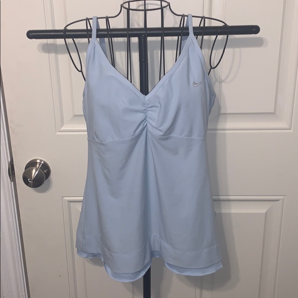 Baby blue Nike tank top